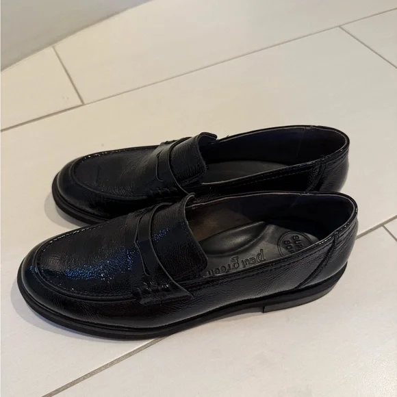 Paul Green Black Flats Modern Penny Loafers